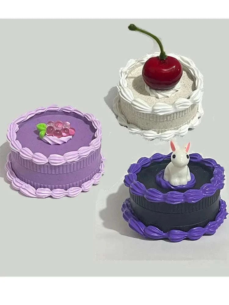 Custom Cake Spice Herb Grinder Plastic Round Crusher 55mm 2-layer Good Vibrations Adult Super Store