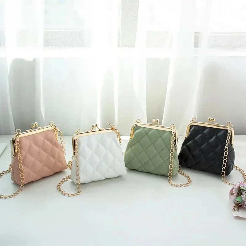 PU Leather Shoulder Bag Sweet Lipstick Makeup Organizer Bag Mini Coin Purse Handbags for Girls Small Crossbody Bag for Women Good Vibrations