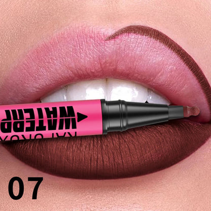 1PC Liquid Matte12-Color Lipliner Pencil Waterproof Plumping Stain Lipstick Natural Lip Liner Outline Lips Contour Makeup Good Vibrations
