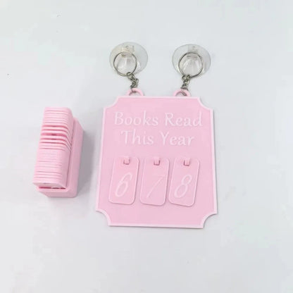 Hanging Bookshelf Counter Books Read This Year Personalized Reading Counter Bookish Decor Bookshelf Sign Reading Plan Management Good Vibrations