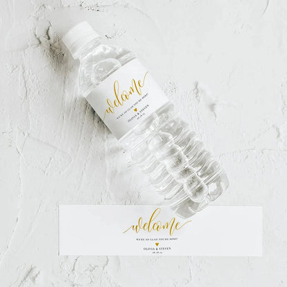 Personalized Wedding Water Bottle Label Birthday Party Thank You Water Bottle Sticker Bridal Shower Welcome Gift Wedding Decor Good Vibrations