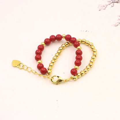 Lovely Fashion Natural Stone Bead Bracelet Baby Girls Lobster Clasp Accessories Girls Yoga Christmas Wedding Gift Jewelry Charm Good Vibrations