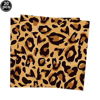 Jungle Animal Print Party Paper Plates Tiger Giraffe Leopard Disposable Plate Kids Birthday Decor Safari Themed Party Supplies Good Vibrations