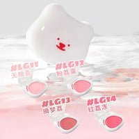 LEEMEMBER Hydrating Blush Multi-Use Balm Blush Monochrome Shimmer Little Bear Cute Cosmetics Lasting Watery Face Blusher Makeup Good Vibrations