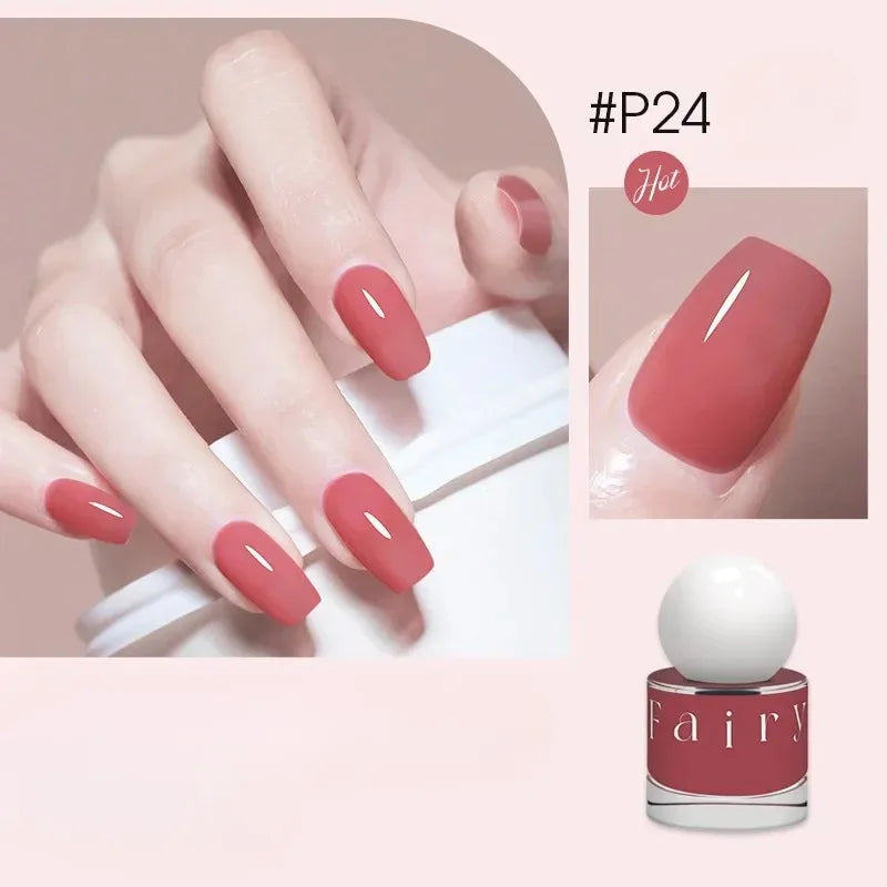 Nail Polish No Bake Quick Dry Lasting Non-peeling Nail Polish No Smell Summer White Light Bulb Nutrition Foot Nails Art Tools Good Vibrations