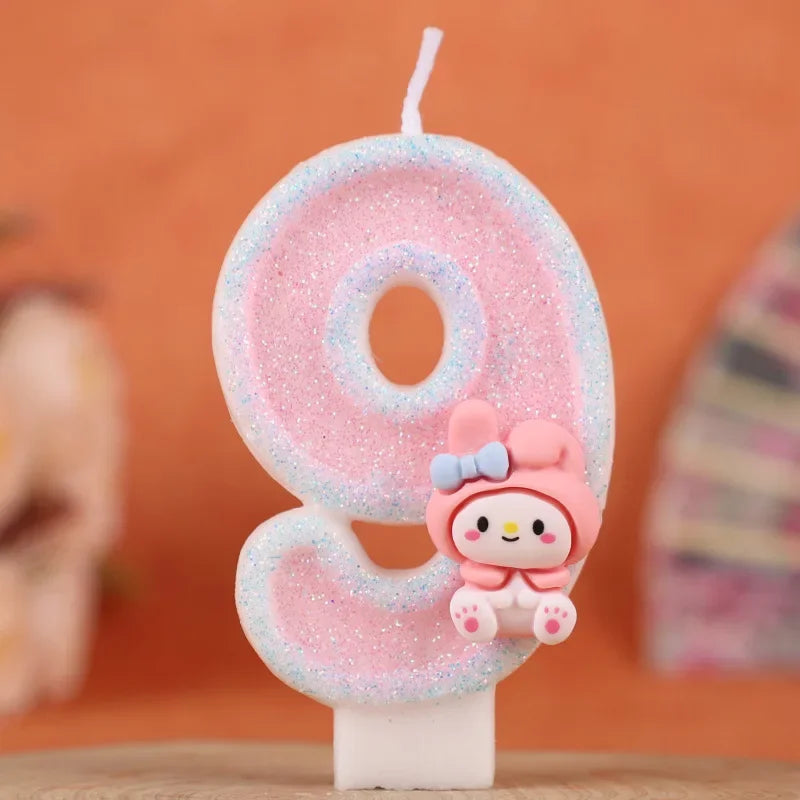 My Melody Birthday Candle Sanrio number Candles Birthday Cake Decoration Anniversary Party Candles Scene decoration supplies Good Vibrations