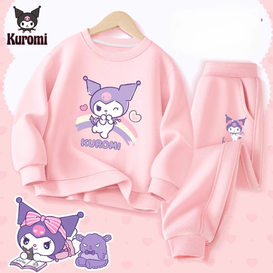 Baby Girl Clothes Set Autumn Kid Kunomi Sweatshirts Pullover Sweet Top & Pants 2pcs Suit Children Fashion Tracksuits Outfits Good Vibrations
