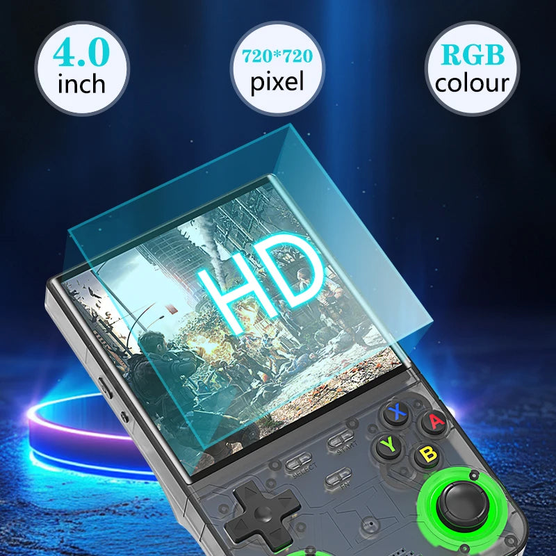 2025 R36 Ultra Open Source R36S Video Game Console Linux System 4.0 Inch IPS Screen  Portable Pocket Video Player 64G best Games Good Vibrations