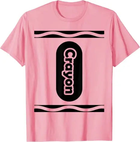 Pick Any Color Crayon Box Halloween Costume Couple & Group T-Shirt Gifts Letters Printed Graphic Tee Tops Basic Cotton Outfits Good Vibrations