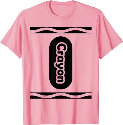 Pick Any Color Crayon Box Halloween Costume Couple & Group T-Shirt Gifts Letters Printed Graphic Tee Tops Basic Cotton Outfits Good Vibrations