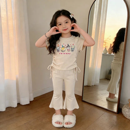 Children's Clothing Girls Sets Outfits 2026 Girls' Clothing Children Clothes Girl Female Child Clothes Summer Suit for Girl Kids Good Vibrations