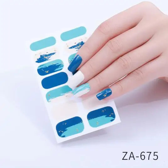 Nail Stickers DIY Decals For Nail Art Wraps Women Beauty Full Cover Nail Manicures Decorations Uñas Postizas Press On Nails Good Vibrations