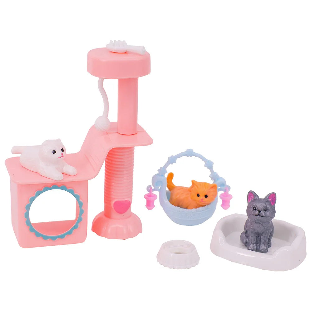 Doll House Furniture Bed Table Chair For 11.8inch 30cm Doll Plastics Cleaning Tools Accessories Mini Furniture Model Gifts Toys Good Vibrations