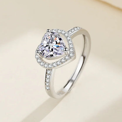 925 Sterling Silver Ring Hot AAA Zircon adjustable Size Engagement Rings For Women Wedding Ring Party Fashion Nice Jewelry Gift Good Vibrations