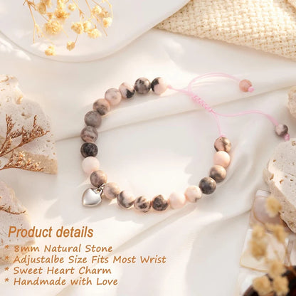 Fashion Women Teen Girl Gifts, Natural Stone Bracelets Trendy Stuff Inspirational Teen Girl Women Gifts Ideas Good Vibrations