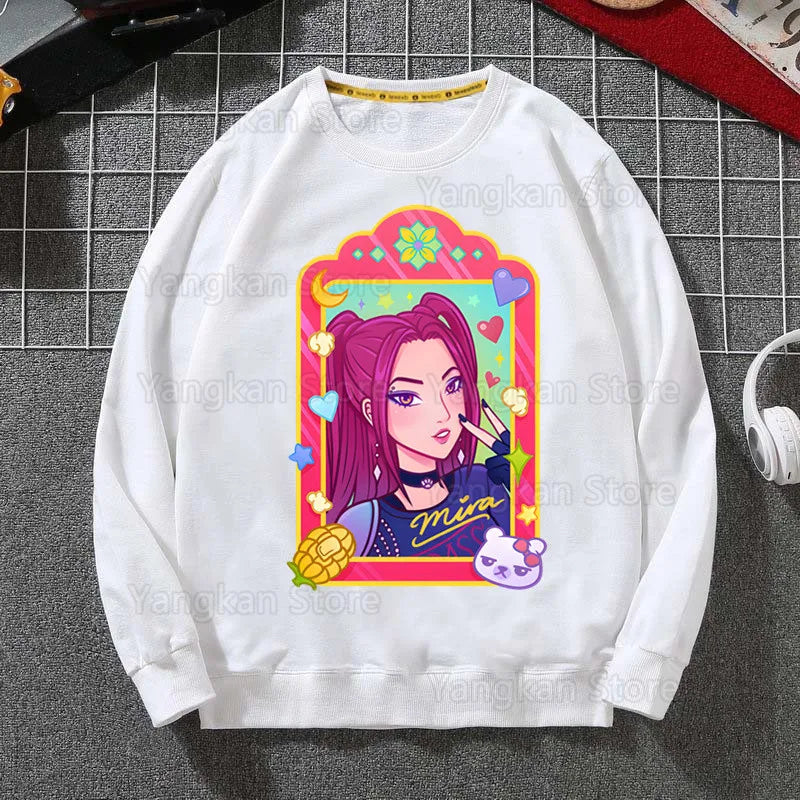 Kpop Demon Hunter Classic Men Women Hooded Sweatshirt K Pop Demon Hunters Fashion Graphic Casual Hoodie Good Vibrations