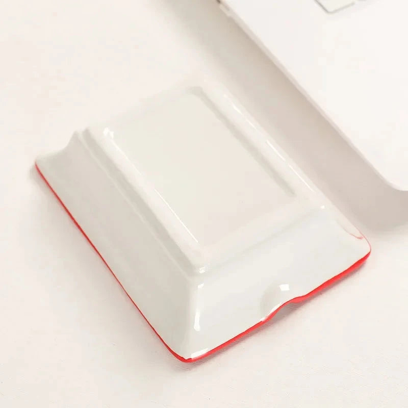 Creative Ceramic Ashtray for Home Office Poker Porcelain Ash Tray Smoking Accessories Living Room Ornament Man Gift Good Vibrations Adult Super Store