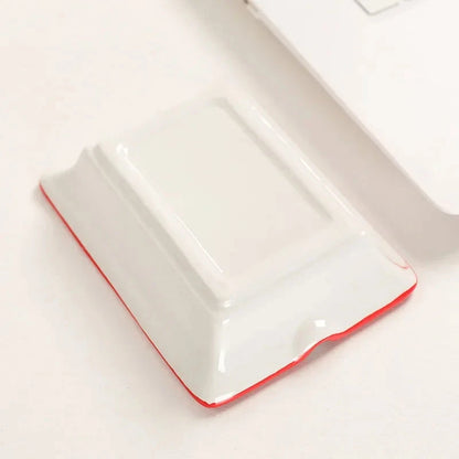 Creative Ceramic Ashtray for Home Office Poker Porcelain Ash Tray Smoking Accessories Living Room Ornament Man Gift Good Vibrations Adult Super Store