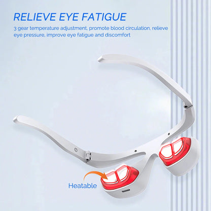 Electric Eye Massager Red Light Relieves Eye Fatigue Eyes Massage Glasses Hot Compress Eye Glasses Massager Dark Circles Remover Good Vibrations