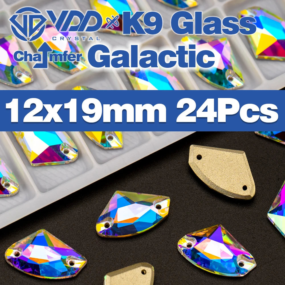 VDD Chamfer AAAAA Top Quality K9 Glass Sew On Rhinestones Sewing Crystal AB Flatback Stone For Clothes Accessories Wedding Dress Good Vibrations