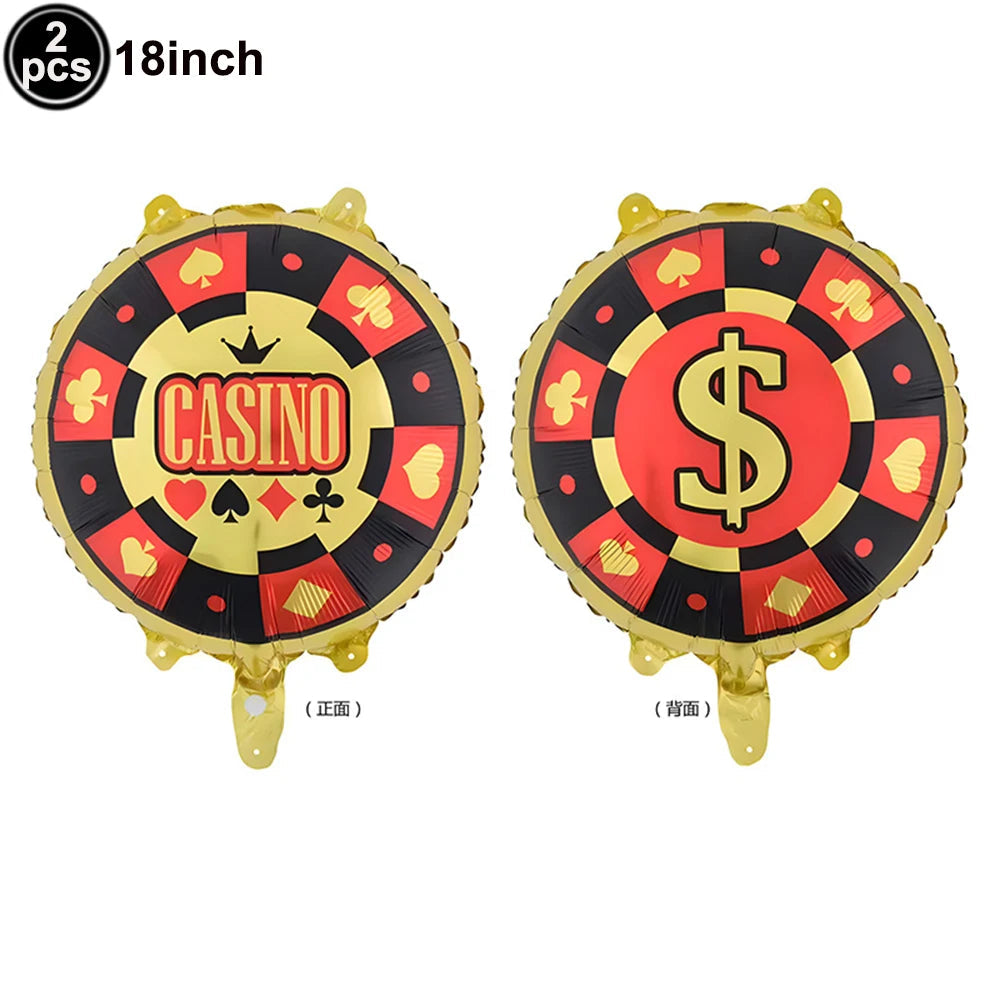 Casino Birthday Party Supplies for Adults Casino Party Decors Poker Paper Plates Cups Napkins Casino Night Vegas Supplies Favors Good Vibrations