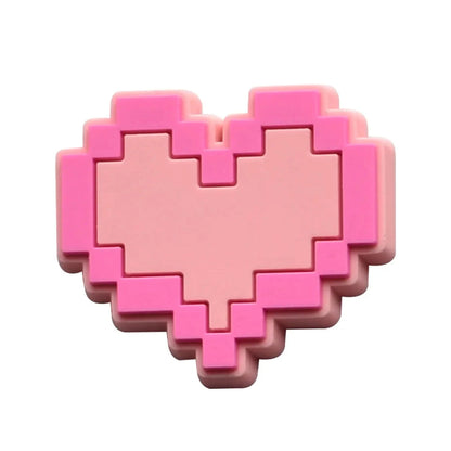 Hot Sales 1Pcs Pink Shoe Charms for Crocs Accessories Pin Shoe Wristband Croc Decorations Buckle Girls Women Party Gifts Good Vibrations