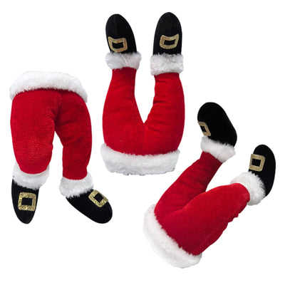 Elf Legs Santa Claus Legs Christmas Tree Picks Striped Plush Stuffed Hanging Ornaments Leg Picks Christmas Tree Party Decoration