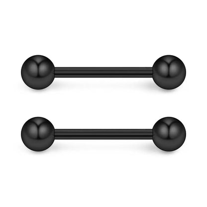 2 Pieces 14G 16mm Night Glow Flexible Acrylic Straight Tongue Ring pacifier Ring Fixed Perforated For Woman and Man Good Vibrations