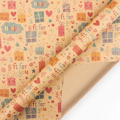 Happy Birthday Wrapping Paper 50*70cm Christmas Colorful DIY Flower Wedding Xmas Party Gift Packing Decor DIY Crafts Papers Good Vibrations