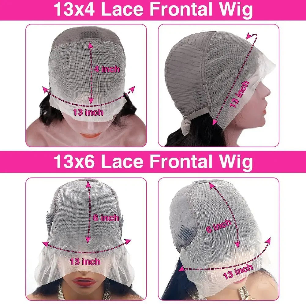 #4 Chocolate Brown Straight 13x6 HD Lace Frontal Wig 13x4 Lace Front 30 36 46 Inches Brazilian Human Hair Wigs For Black Women Good Vibrations