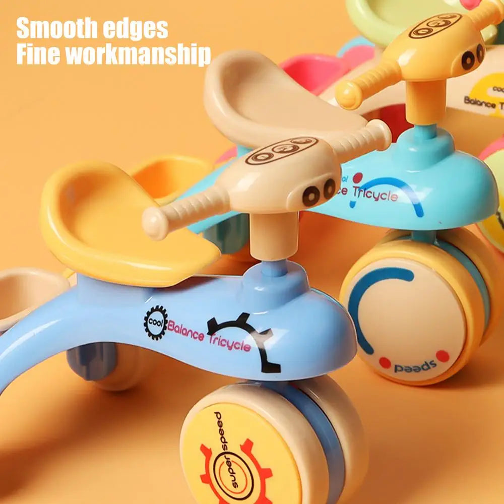Small Tricycle Assembly Tricycle Toy Creative Inertia Tricycle Push And Go Vehicle For Boys And Girls Fine Motor Skill Toy Car Good Vibrations