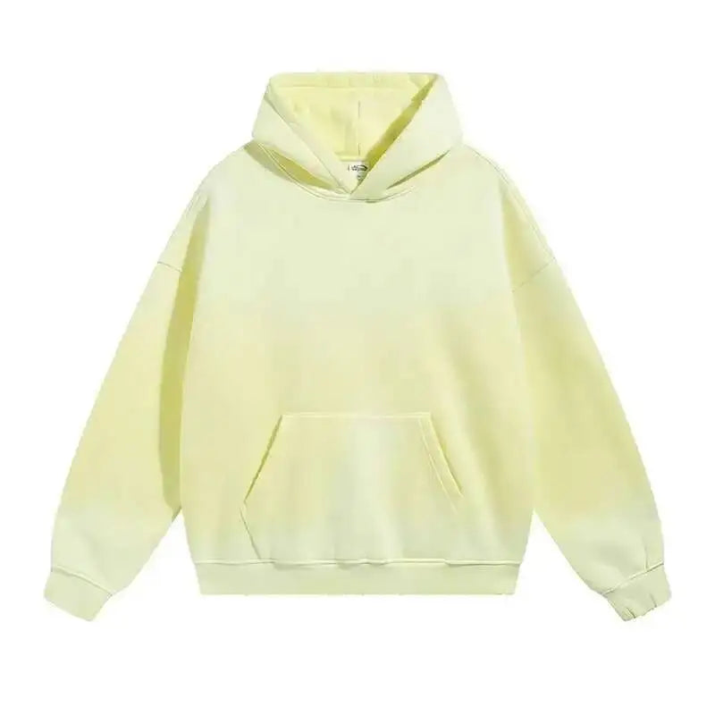 IEFB Spring New Trendy Sets Washed Sweatshirt Sweatpants Splash-ink Spray Dye Velvet Hoodies Autumn Male Wear Menwear 9W125 Good Vibrations