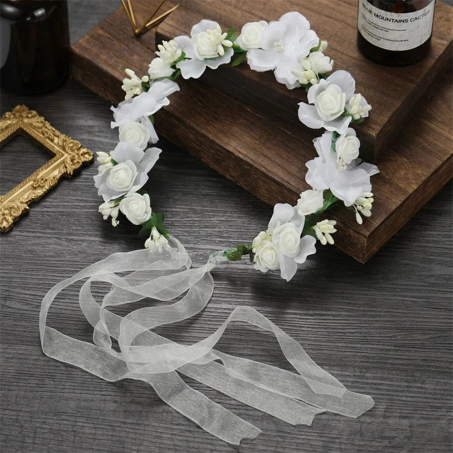 Bride bridesmaid Wreath Crown Festival Headband Good Vibrations
