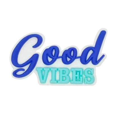 Shoe Charms for Crocs Accessories Beach Sea Shoes Charm for Croc Decorations Pins Men Accessory Jeans Woman Clogs Clips Badges Good Vibrations