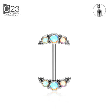 14G Nipple Rings G23 Titanium Barbell Zircon Nipple Shield Piercing for Women Girls Sexy Nipple Piercing Jewelry Good Vibrations