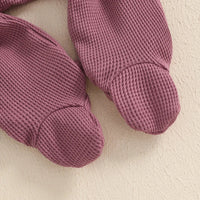 Spring Autumn Baby Toddler Girls Jumpsuit Infant Newborn Baby Girls Long Sleeve Crew Neck Ruffles Footies Rompers Baby Clothes Good Vibrations