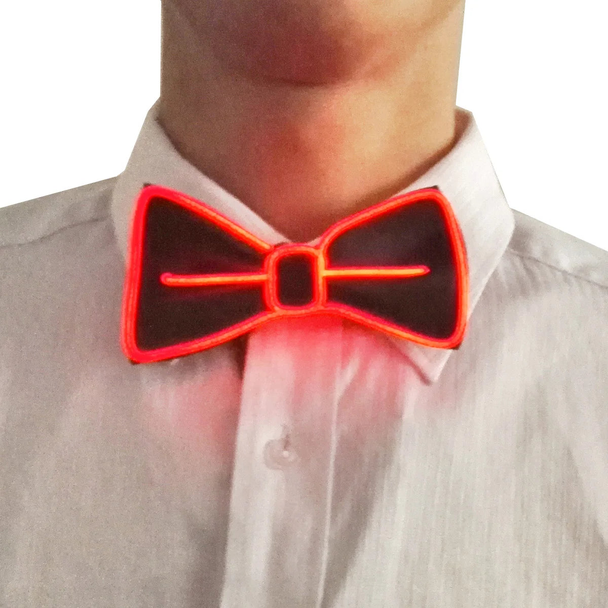 Flashing Neon Light LED Tie Halloween Christmas Dance Supplies Wedding Performance Decoration Luminous EL Wire Necktie Good Vibrations