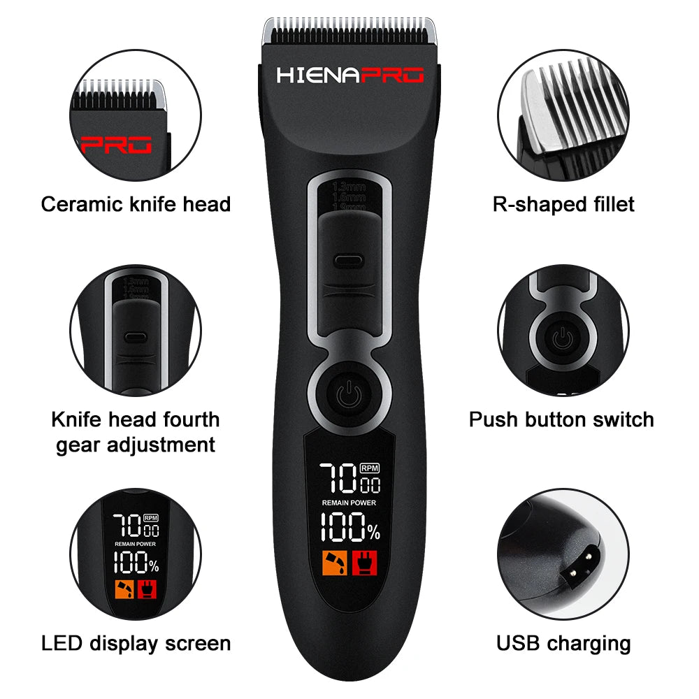 Hiena Hair cutting machine home appliance hair clipper professional machines Electric shaver Body Groomer hair Trimmer for Men Good Vibrations