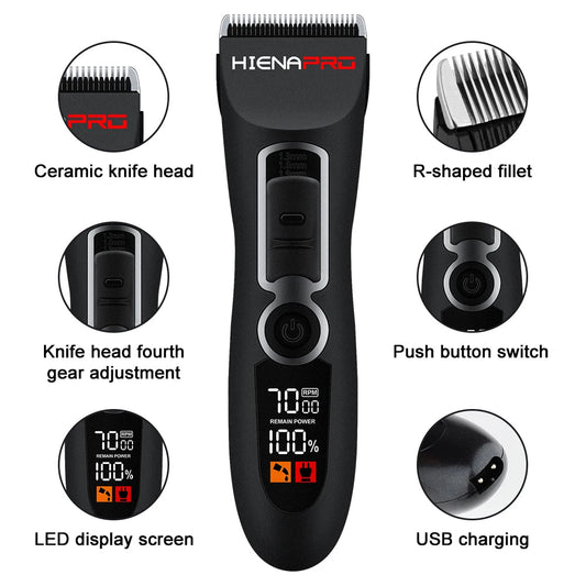 Hiena Hair cutting machine home appliance hair clipper professional machines Electric shaver Body Groomer hair Trimmer for Men Good Vibrations