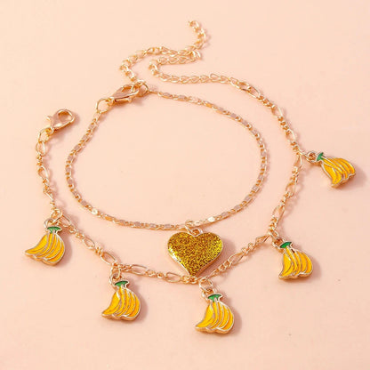 Aihua Boho Gold Color Red Heart Cherry Necklace Romantic Sweet Simple Clavicle Necklaces for Women Collar Fashion Jewelry Gifts Good Vibrations