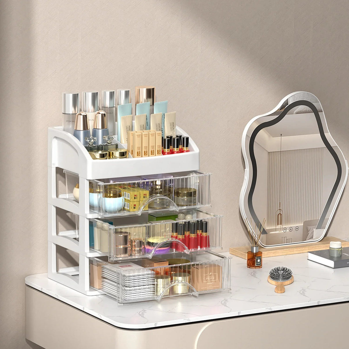Make Up Large Capacity Organiser Drawer Jewelry Makeup Storage Nail Polish Lipstick Skincare Perfume Organizer Makeup Products Good Vibrations