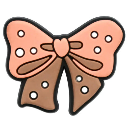 Cute Bow Shoe Charms for Crocs Accessories Decorations Shoe Clog Pin Kids Adults Party Favor Gifts Good Vibrations