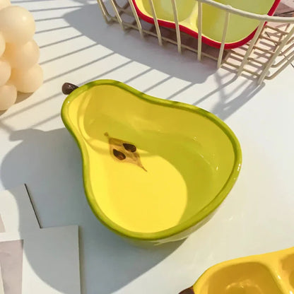 1PCS Creative Fruit Ceramic Dish Mini Saucer Kitchen Tableware for Snacks Sauces Seasonings Dinner Plate Household Supplies Good Vibrations