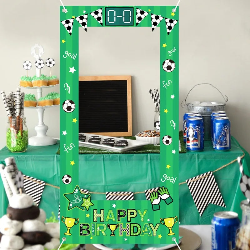 Football Party Disposable Tableware Boys Kids 1st Birthday Party Decorations Sports Soccer Theme Birthday Party Supplies Decor Good Vibrations