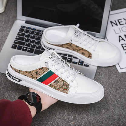 Sandals Man Casual Flat 2025 Fashion Slippers for Men Comfortable Cheap Korean Style Elegant Trend Shoes Original Style Rubber Good Vibrations