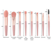 8Pcs Portable Makeup Brushes Set Cosmetic Powder Eye Shadow Foundation Blush Blending Concealer Beauty Make Up Tool Brushes Hot Good Vibrations