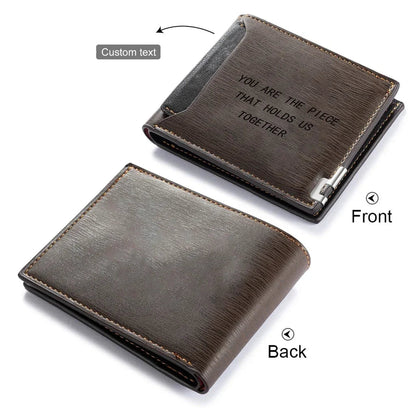 Personalized Photo Wallet for Men Customized Picture Name Wallets for Men Gift for Men Father's Day Valentines Gift for Husband Good Vibrations