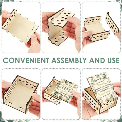 Wooden Wedding Guest Book Heart Shaped Guest Book Wedding Reception Personalized Nuptial Attendee Board Decoration for Reception Good Vibrations