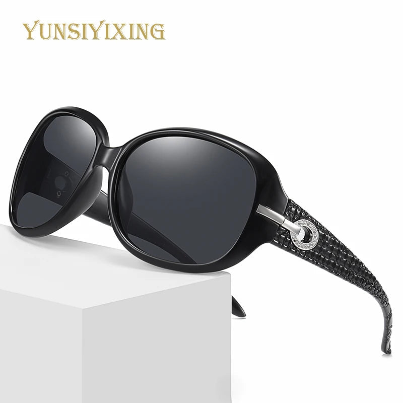YSYX Polarized Women's Sunglasses Brand Designer Sun Glasses Fashion Classic Big Frame Glass Female Vintage Oculos De Sol ST2012 Good Vibrations