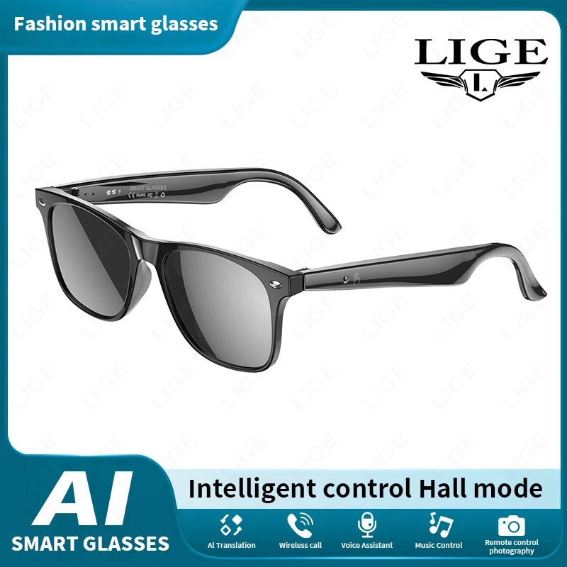 high-tech AI smart glasses can be equipped with various lenses such as sunglasses, blue light, myopia, Men women smart glasses Good Vibrations